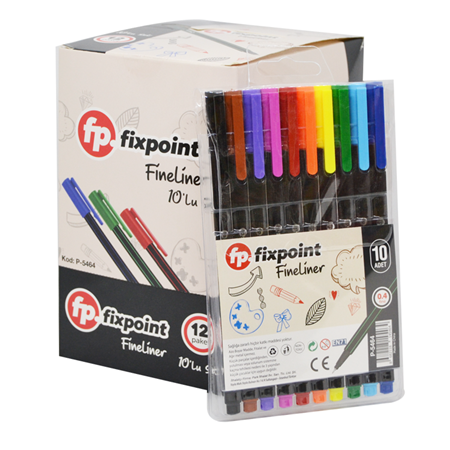 Fixpoint 10 renk Fineliner Kalem