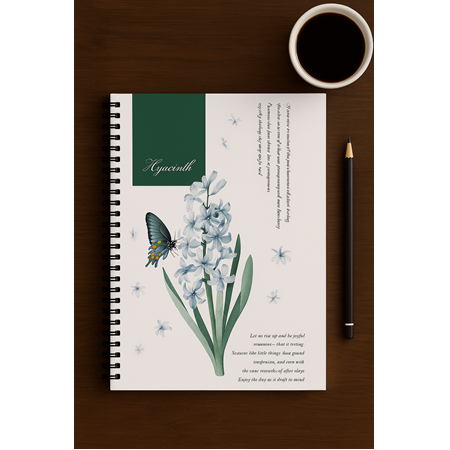 Dilman Botanik Serisi 17x24 60 Yaprak Çizgili Defter