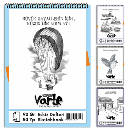 Varte A4 90 GR 50 YP Eskiz Defteri