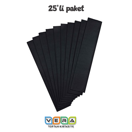 SİYAH KRAPON KAĞIDI 25'li  PAKET