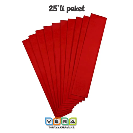 KIRMIZI KRAPON KAĞIDI 25'li PAKET