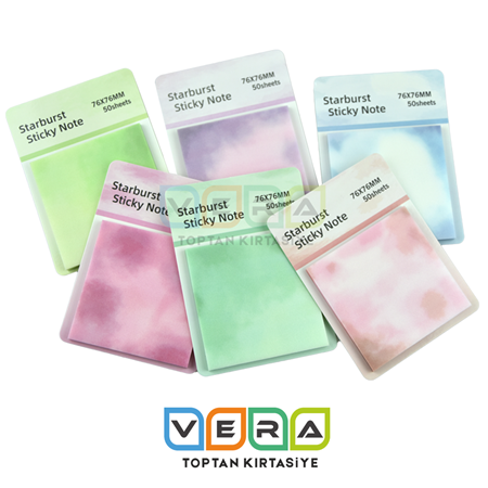 Şeffaf Simli 76x76 Yapışkanlı Not Kağıtları