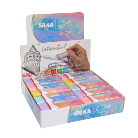 Silka Pastel Renkli 20li Silgi