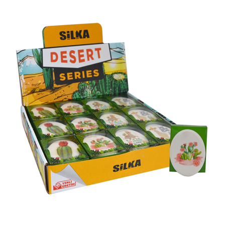 Silka Desert Tek tek kutulu 36'lı Desenli Silgi