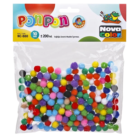 NOVA COLOR 10MM PONPON 200LÜ