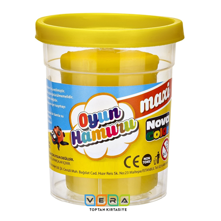 NOVA COLOR 100GR  OYUN HAMURU MAXI SARI 24 lü