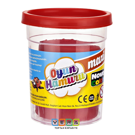 NOVA COLOR 100GR  OYUN HAMURU MAXI KIRMIZI 24 lü