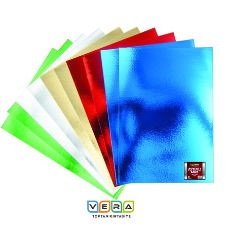 50X70 METALİK AYNALI KARTON 10 LU KARIŞIK RENK