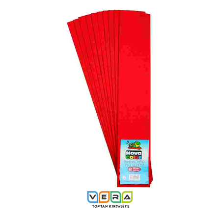 NOVA COLOR KRAPON KAĞIDI 10LU KIRMIZI