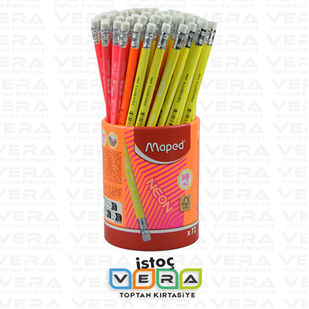 Maped Black Peps Üçgen Neon Kurşun Kalem