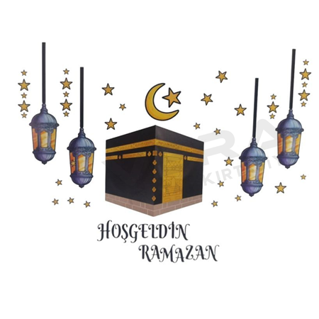 35x50 Ramazan Temalı Cam ve Duvar Stikcerı 10'lu Paket