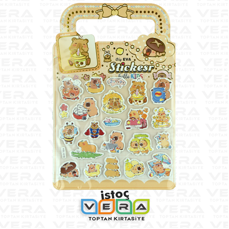 CapyBara Çantalı Kabartma Sticker