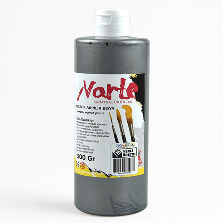 vArte 500 Ml Metalik Gümüş Akrilik Boya