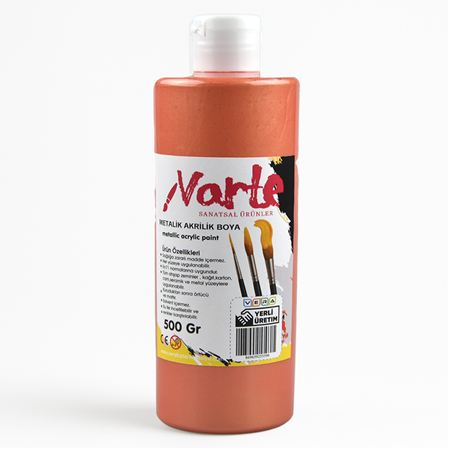 vArte 500 Ml Metalik Bakır Renk Akrilik Boya