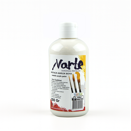 vArte 250 Ml Metalik BEYAZ Akrilik Boya