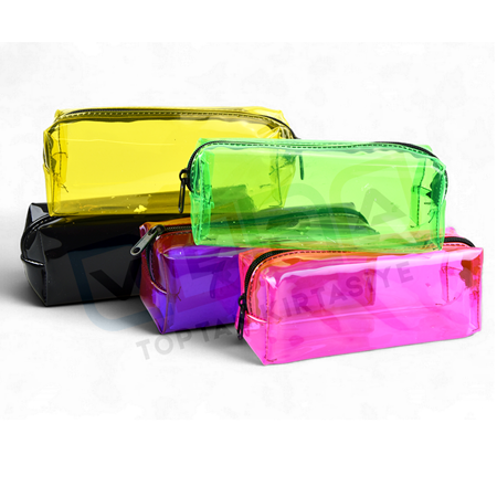 Şeffaf Renkli Duble Kalemlik