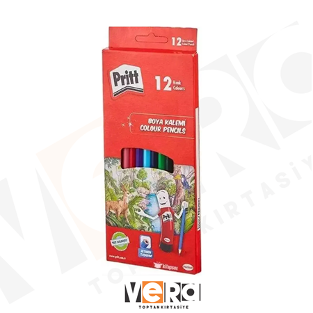 Pritt 12 Renk Uzun Kuru Boya