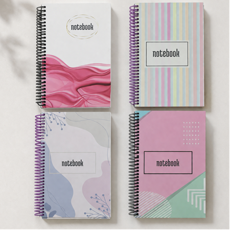 14x20 Sert Kapak 100 Yaprak Spiralli Çizgili Defter 12 li paketlerde