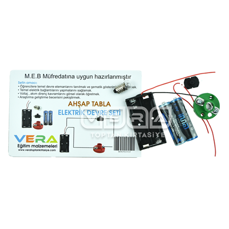 Vera Ahşap Tabla Basit Elektrik Devre Seti