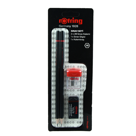 Rotring Sınav Kalemi Kurşun kalem + Silgi + Kalemtraş