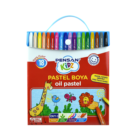 Pensan 18 Renk Plastik Çantalı Pastel Boya
