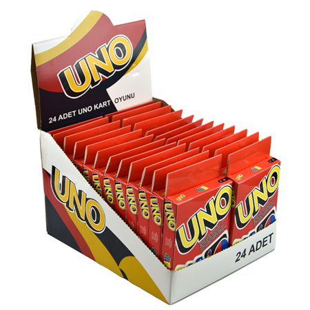 Extra Kalın Kırmızı Uno 24 lü Stant