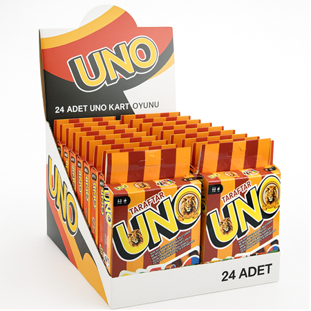 Extra Kalın Sarı Kırmızı Taraftar Uno Stantlı 24 Lü Paket