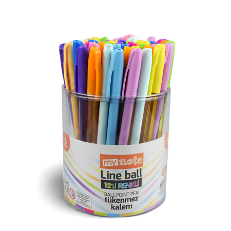 Mynote Pastel ve Neon Renkler 60'lı Tükenmez Kalem