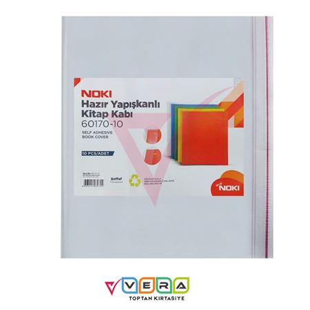 Noki Hazır Yapışkanlı A4 Kitap Kabı 10 lu Şeffaf Renk