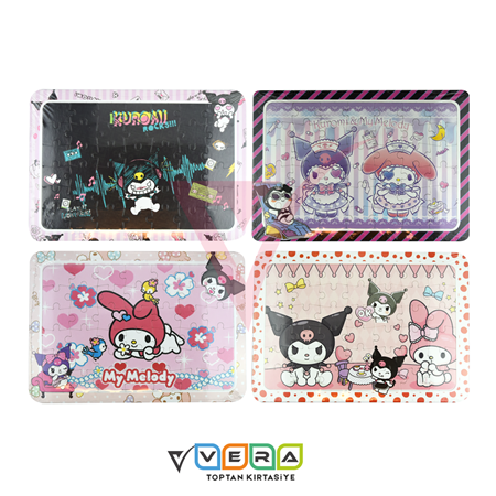 Kuromi 42 Parça 33x24 Karakterli Puzzle - 24 lü Paket