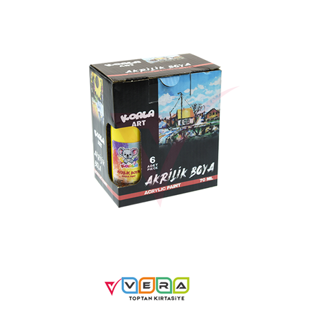 Koala 6 Renk 75 ml Premium Kalite Akrilik Boya