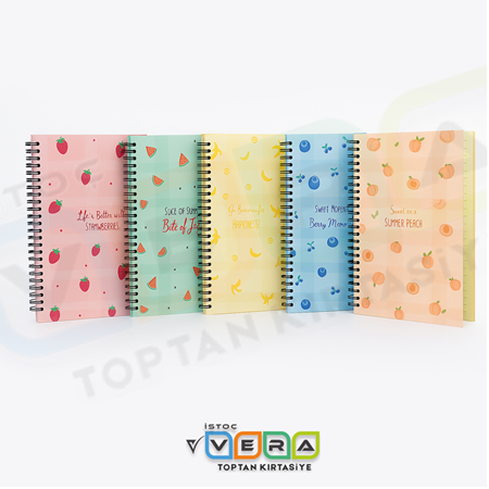 Dilman 17x24 60 Yp  Meyve Serisi Kareli Defter
