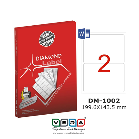 Label Diamond 199.6 x 143.5 mm Lazer Etiket 100 lü