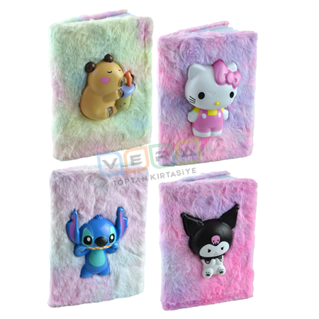 14x20 Çizgili KUROMİ Dev Sukuşi Peluş Defter