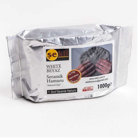ŞEKİL KİL SERAMİK HAMURU BEYAZ 1000 gr