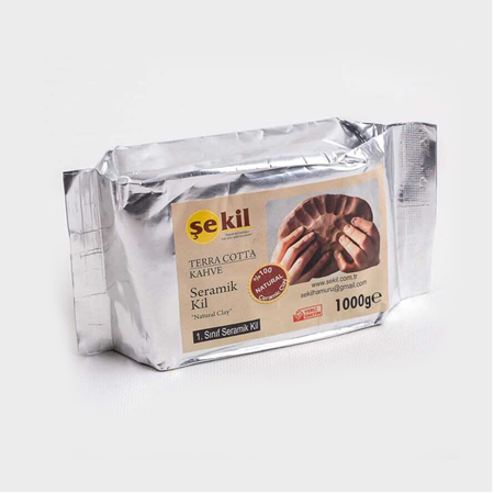 ŞEKİL KİL SERAMİK HAMURU KAHVE 1000 gr