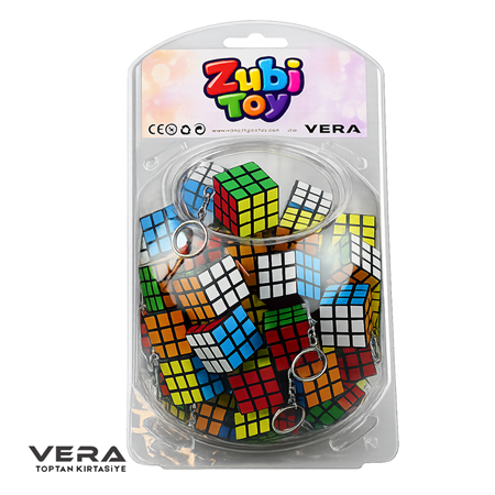 ZubiToy Rubic Cube Anahtarlık 72'li Stant