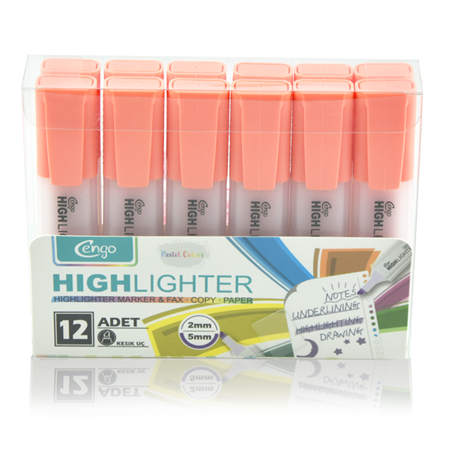 Cengo Neon Pastel Turuncu Fosforlu Kalem