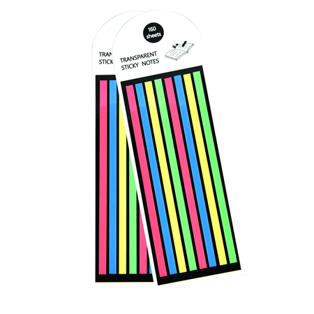 160 lı Çubuk Postit - Yapışkanlı Şeffaf Plastik