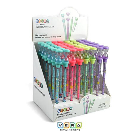 Kum saati yumurutlayan kalem 48 li stant