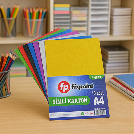 FixPoint 25x35 10 Renk Simli Fon Kartonu