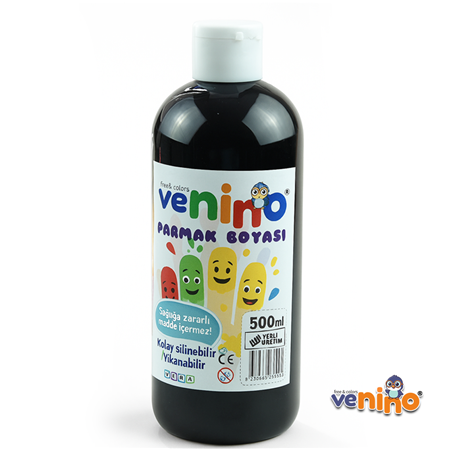 Venino 500 Gr Siyah Parmak Boya - Premium Kalite !