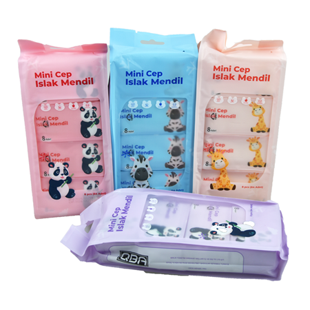 8'li Figürlü Islak Mendil