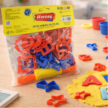 ERN Harfli Oyun Hamuru Modelleme Kalıpları