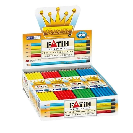 Fatih Gold Mercanlı Kurşun Kalem 144'lü Paket