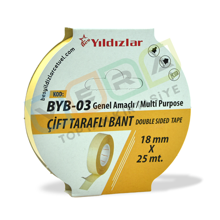 Beş Yıldızlar 18x25 Çift Taraflı Bant