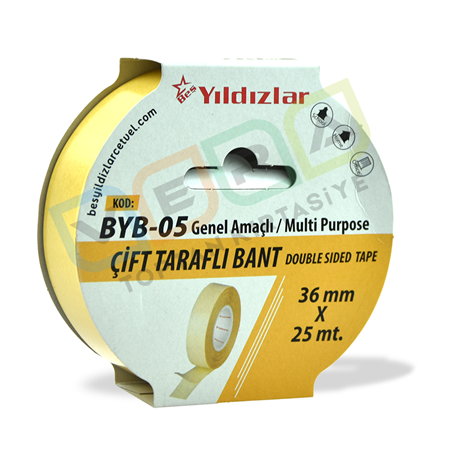 Beş Yıldızlar 36x25 Çift Taraflı Bant