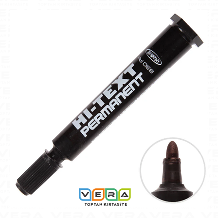 Hi-Text Permanent Marker Koli Kalemi Yuvarlak Uç Siyah 12 li Paket