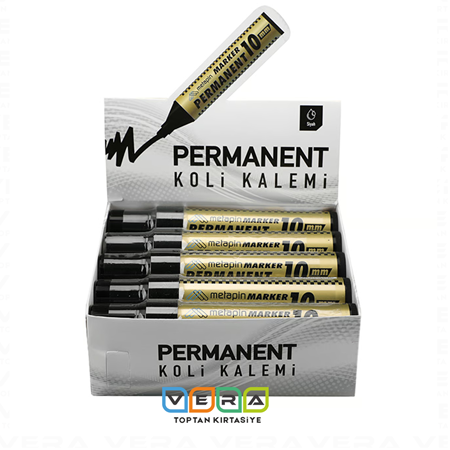 Metapin 10 mm Siyah Koli - Çuval Kalemi Marker Kalem 10 lu Paket