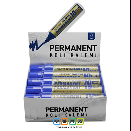 Metapin 10 mm Mavi Koli - Çuval Kalemi Marker Kalem 10 lu Paket